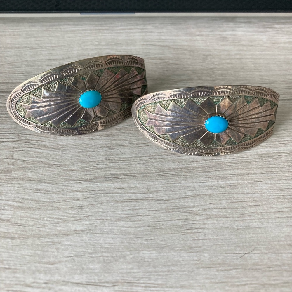 Vintage sterling silver turquoise earrings
